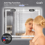 24"x32" LED Bathroom Mirror, Front-Lit and Back-Lit, 3 Color Tem Adjustable, Brightness Memory, Anti-fog LED Vanity Mirror[Unable ship on weekends, TK/TEMU only for pickup, only TX10643 warehouse supports GOFO] - Image 8