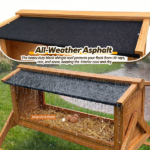 Large Chicken Coop with Upgraded Perches, Wooden Outdoor Chicken Cage with Large Nesting Box, Weatherproof Open Asphalt Roof for quick installation, Duck House, Rabbit Hutch - Image 6