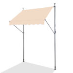 78.7"D x 47.2"W x(78.7 -118.1)"H Retractable Awning Khaki - Image 13