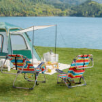 Same Code 14464082 63*70*99cm Heightened Oxford Cloth Silver White Aluminum Tube Bearing 100kg Beach Chair Rainbow Stripes - Image 18