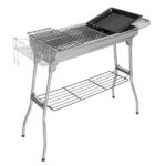Vertical Steel Charcoal Smoker, Heavy Duty Double Layer Round BBQ Grill for Outdoor Cooking, Black - Image 17