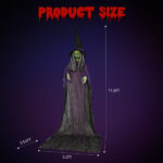 11.8ft Life Size Hanging Witch Talking Halloween Hanging Decoration - Image 2