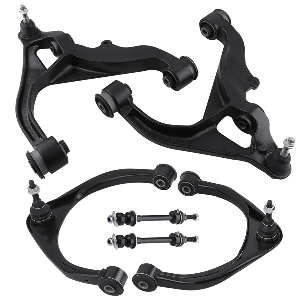 Front Upper & Lower Control Arms W/ball Joints Kit FIT For Ram 1500 2013 - 2018 4WD
