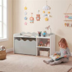 Kids Toy Storage Organizer with Movable Drawer & Anti-Tipping Kit for Playroom Nursery - c - Image 7