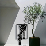 CIFbuy 1 pieces Ultra practical minimalist zebra metal wall art, handmade iron stripe decoration, modern black and white animal patterns, home office, co(TikTok/temu self-pickup orders) - Image 8