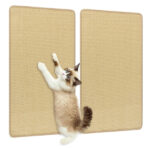 2-Pack 32"x20" Natural Sisal Cat Scratching Mats, Multifunctional Resting & Play Pads for Multi-Cat Households