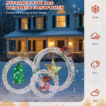 Set of 3 Lighted Iridescent Cut-out Light Bulb Christmas Decorations, Pre-lit Holiday Decor with 295 White LED Lights for Xmas Outdoor Indoor Decor Lighted Holiday Displays - Image 8