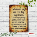 CIFbuy Vintage Dutch Inspirational Quote Metal Sign 7.87x11.81in" Nostalgic Philosophical Text, Art 2D Flat Iron Home Office D ikTok, ikTok, t Self-pickup Logiopics - Image 8