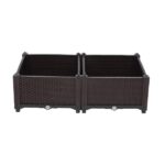 2Pcs Free Splicing Injection Planting Box Brown - Image 34