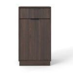 10-Gallon Woodgrain Tilt-Out Trash Can Cabinet Wooden Garbage Recycling Cabinet with Wave-Textured Hideaway Drawer&Pull-Out Bin-Multipurpose Kitchen/Bath Organizer in Walnut Finish - Image 7