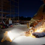 Portable LED Work Solar Light with Stepless Brightness Job Site Battery Rechargeable LED Floor Light for Emergency Worklight for Hurricane - Image 2