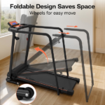 Walking Treadmill for Senior with Long Handrail, 300 lbs Capacity, 2.5HP Quiet Motor, Recovery Fitness Exercise Machine Foldable Elderly Treadmills for Home with LCD Display, Holder for Phone & Cup - Image 6
