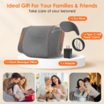 3 in 1 Neck Massager Pillow with Vibration, Air Compression & Heat Therapy, Ergonomic Memory Foam Neck Pillow for Neck & Shoulder Pain Relief - Image 5