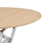 37Inch Round Dining Table, Small Round Kitchen Table With Silver Metal Legs, Suitable For 2 To 4 People, Modern Dining Room Table, Burlywood. - Image 16