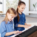 Foldable 61-Key Full-Size Digital Piano, 90.17×17.78×5.08 cm Wireless MIDI Keyboard with 1750mAh Rechargeable Battery, Black - Image 6