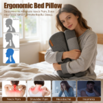 Heated Neck Pillow with 3 Heat Levels, 55D Memory Foam Cervical Pillow for Neck Pain Relief, 30 Mins Auto Off Heating Pillow for Home Office Travel, Zero Pressure Memory Foam Neck Support Pillow with Auto Shut Off & Overheat Protection - Image 16