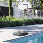 28" x 19" Backboard Adjustable Pool Basketball Hoop System Stand Kid Poolside Swimming Water Maxium Applicable Ball Model 7# White & Black - Image 8