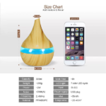 300ml USB Humidifier Diffuser, Ultra Quiet Personal Essential Oil Aromatherapy with 7 Color Night Lights & Remote Control for Home Office Bedroom - Image 3