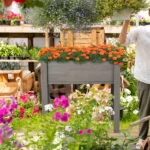 Grey Bed with Legs, Elevated Wooden Planter Box for Outdoor Plants Flowers Fruits Vegetable Herb Growing(31"x31"x16") (Shipment from Walmart) - Image 6