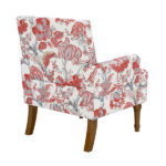 Accent Chair, Floral Armchair, Nailhead Trim, Red and white Decor, Solid Wood Legs, Farmhouse Furniture, Upholstered Slipper Chair, Side Chair, Traditional Print, Wayfair Living Room. - Image 8