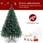 6FT Iron Leg White PVC 812 Branches Christmas Tree - Image 5
