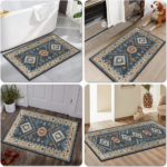 Boho Kitchen Rugs Sets 4 Piece with Runner Floral Kitchen Floor Mat Carpet Farmhouse Kitchen Rugs and Mats Non Skid Washable Runner Rug for Kitchen Floor Sink - Image 4