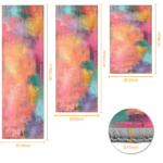 Three-piece kitchen rug set, non-slip and washable, abstract pattern kitchen hallway rug, soft and comfortable, suitable for sinks, floors, entrances, hallways and bathrooms. - Image 3