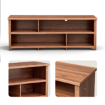 Dark Brown Particle Board TV Stand, 70.07"×15.75"×24.4" Double Layer Entertainment Center with Open Storage Shelves, Modern TV Console for Living Room & Bedroom - Image 2