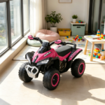 Pink Non-Electric Toddler Ride-On Push Car: Foot-to-Floor Sliding Ride Racer ATV Toy with Music & Lights – for 1.5-3 Year Old Kids - Image 5