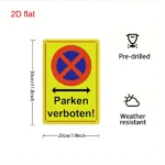 CIFbuy No Parking Metal Warning Sign Parking Verboten Yard Garage Restaurant Bar Cafe Wall Decor (TikTok, temu pick-up service) - Image 2