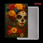 CIFbuy 2D Flat Metal Tin Sign Mexican Day Of The Dead Decor, 12x8 Inch Retro Skull Wall Art For Home Kitchen Bar Garden Man Cave Indoor TikTok, TikTok, Self-pickup Logiopics - Image 4