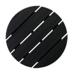 46*46*46cm Single Layer Round HDPE Side Table Black - Image 3