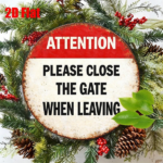 CIFbuy 1pc 8x8in 2D Flat Round Sign, "Please Close The Door" Plaque, Caution Warning Decorative Sign for Garage Courtyard Farm, Warning Decorative Sign for Garage Courtyard Farm, E TikTok, Tok, temu Self-pickup Logim,ics - Image 5