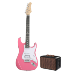 KST Stylish H-S-S Pickup Electric Guitar Kit with 5W AMP Bag Guitar Strap Strings rose red - Image 12