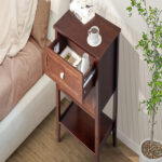 Wood Nightstand End Side Table with 2 Drawer for Living Room, Bedroom - Image 7
