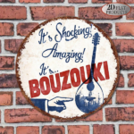 CIFbuy 1pc 8x8in Vintage Bouzouki Instrument Round Sign, "" Instrument Round Sign, Sign, Greek Music Culture 2D Flat Decorative Plaque TikTok, Temu Self-pickup Logiaqics - Image 6