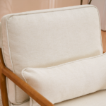 Same Code 16753613 Oak Armrest Oak Upholstered Single Lounge Chair Indoor Lounge Chair Off-White - Image 21