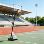 Outdoor Portable Basketball Hoop 8-10ft Adjustable Goal with 47 Inch Shatterproof Backboard Hand-Crank Lift for Basketball Court - Image 4