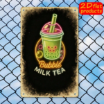 CIFbuy Neon Bubble Tea Metal Wall Sign, 2D Flat" Unframed Plaque, Weatherproof UV Resistant Rustproof Decor, Plaque, Weatherproof UV Resistant Rustproof Decor, 7.87x11.81Inch 2D Flat UnfrikTok, 2D Flat UnfrikTok, t Self-pickup Logiopics - Image 6