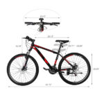26 Inch 21 Speed ​​Explorer Red Black Mountain Bike - Image 9