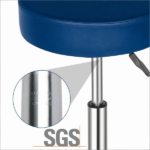 Professional Salon Stool with Spider Base - 8cm Thick Molded Foam, Semi-PU Leather, SGS Certified Gas Lift, 150kg Capacity, Nylon Casters (Blue) - Image 14
