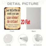 CIFbuy 1pc French Les Toilettes Ne Sont Pas Une" Scène De Crime Metal Wall Plaque, 2D Flat Unframed Bathroom Sign, 2D Flat Unframed Bathroom Sign, Weatherproof 7.87*11. Pas Une ScènikTok, Pas Une ScènikTok, t Self-pickup Logiopics - Image 5