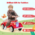 Kids Ride On Sliding Car, Foot-to-Floor Toy with LED Lights & Horn (Red 19-36 Months) - Image 5