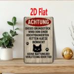 CIFbuy Achtung German Warning Sign Black Cat Metal Plaque" Weatherproof Rustproof UV Resistant 2D Flat Unframed Decor, Resistant 2D Flat Unframed Decor, 7.87x11.81 Inch Metal PikTok, Metal PikTok, t Self-pickup Logiopics - Image 7