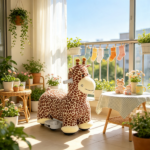 Brown 6V Battery Powered Ride On Giraffe – for Outdoor Backyard Fun, Kids Ride On Toy, Washable Cover, Music, 1.5-5 Years - Image 6