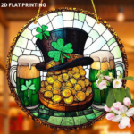 CIFbuy Irish St. Patrick's Day Sun Catcher Garden Home Decor Window Hanging Acrylic Mirror Sheet (TikTok, temu pick-up service) - Image 5