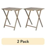 (2 pack)Modern XL Oversized Folding Tray Table, Rustic Gray (Shipment from Walmart)