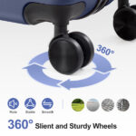 ABS Trolley Case 20in 24in 28in 3PCS Suitcase Set Vertical Striped Frosted Case Suitcase Navy Blue - Image 21