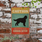 CIFbuy Vintage Gordon Setter Warning Sign, 2D Flat Metal Iron Plaque, Funny Caution Decor, Rustic Garden Gate Bar Wall Art TikTok, TikTok, t Self-pickup Logiopics - Image 5