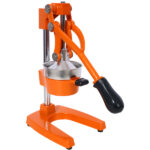 Cast Iron Citrus Juicer , Extra-Large Commercial Grade Manual Hand Press , Heavy Duty Countertop Squeezer for Fresh Orange Juice ,orange color - Image 9